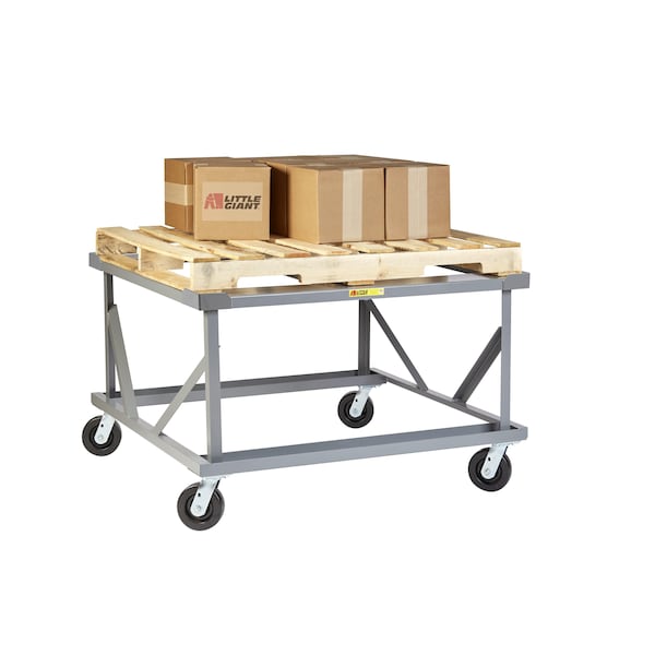Mobile Pallet Stand, 42" x 48", 3600 lbs. Capacity, Load Retainers
